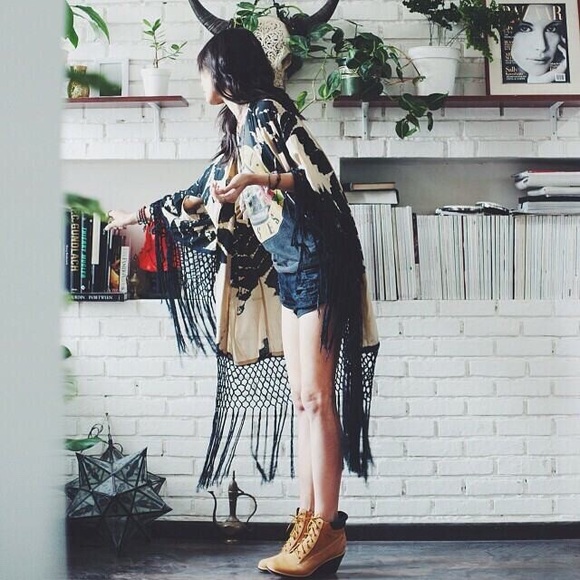 Spell Other - OPEN TO SWAPS Vintage Spell Storm Tassel Kimono